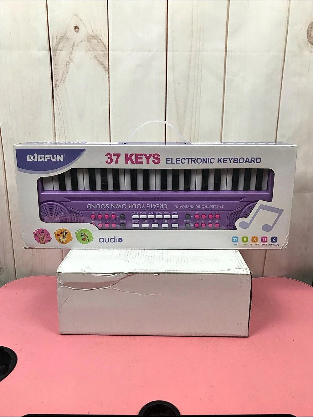 Bigfun 37 Keys Electronic Keyboard Purple